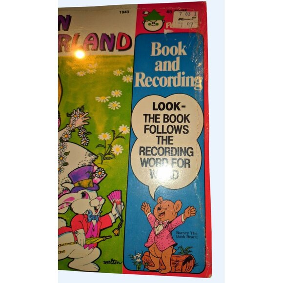 Alice In Wonderland Book& Recording Vintage 1981 Peter Pan With Barney The Book - Picture 3 of 7